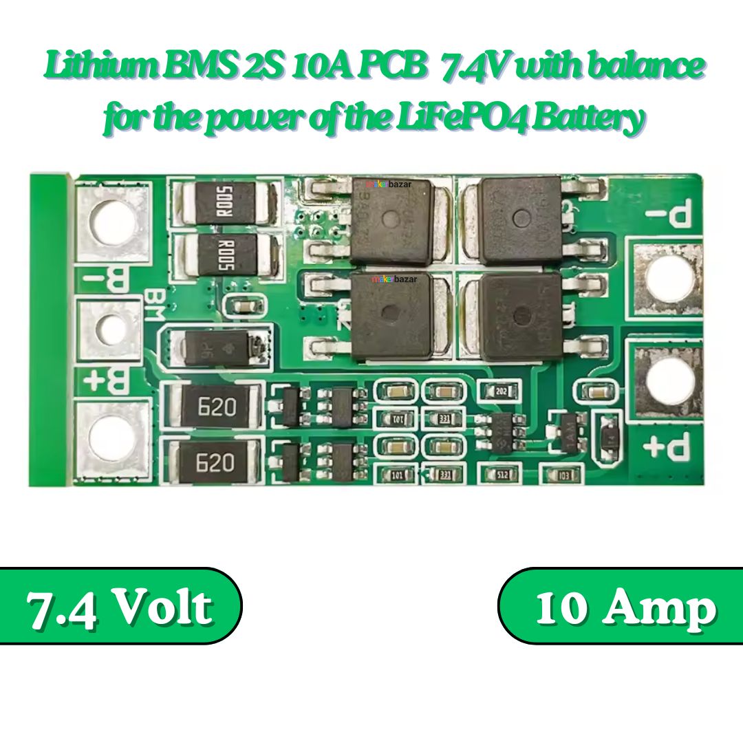 2S BMS LiFePO4 Battery Charge Protection Board