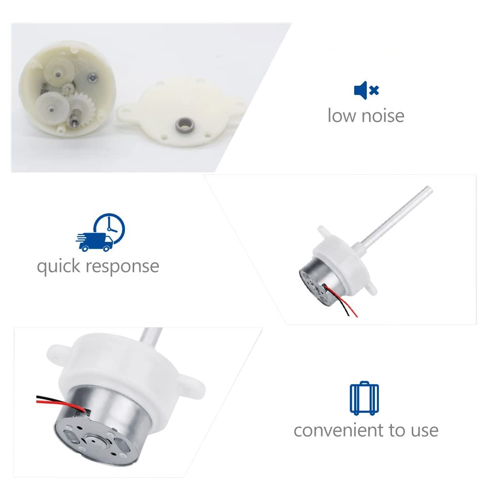 DC 3-12v Low RPM Long Shaft Turbine Worm Gear Motor Slow Reduction Gearmotor