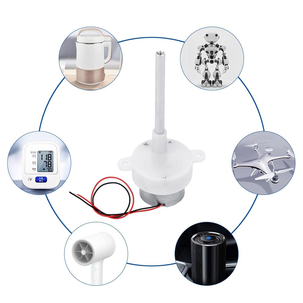 DC 3-12v Low RPM Long Shaft Turbine Worm Gear Motor Slow Reduction Gearmotor