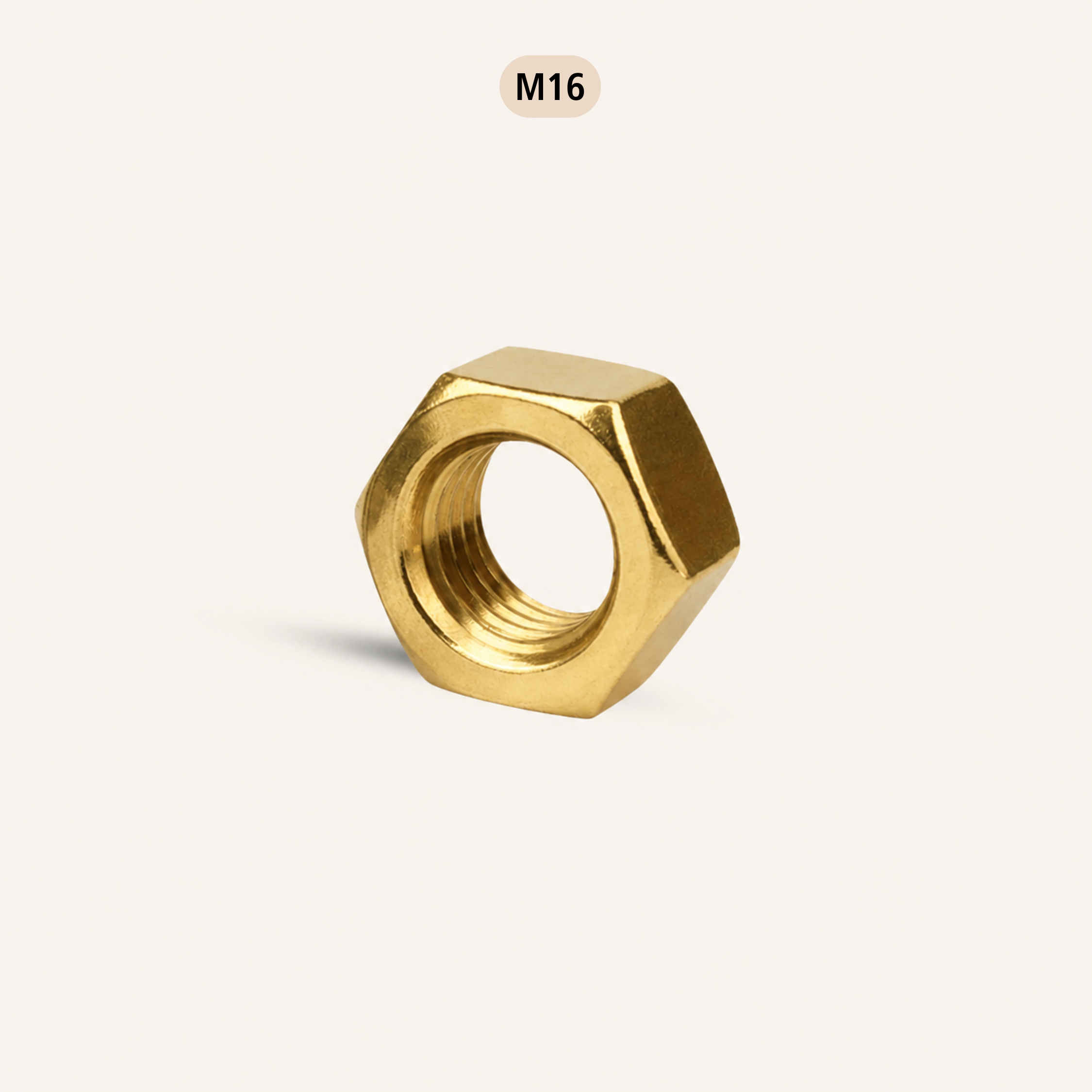 Golden Plated Hex Nut – Metric Thread Fastener