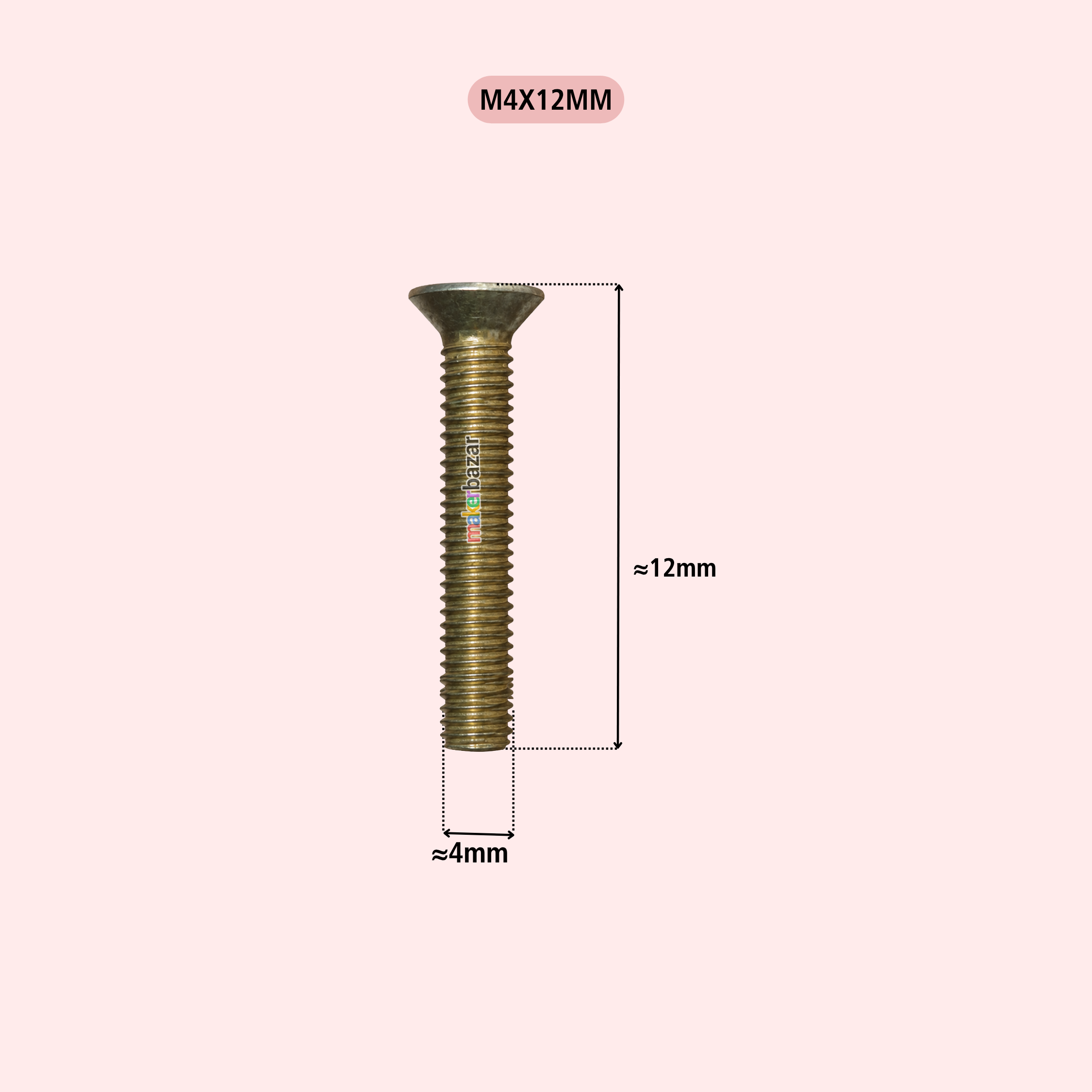 Philips Countersunk Gold Plated Flat Head Machine Screw