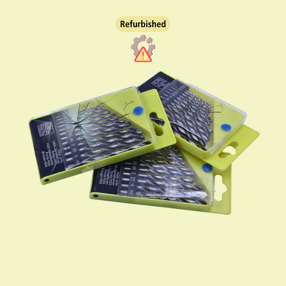 Generic: 13pcs HSS Straight Shank Twist Drill Bit Set Kit with Case (1.5-6.5mm)