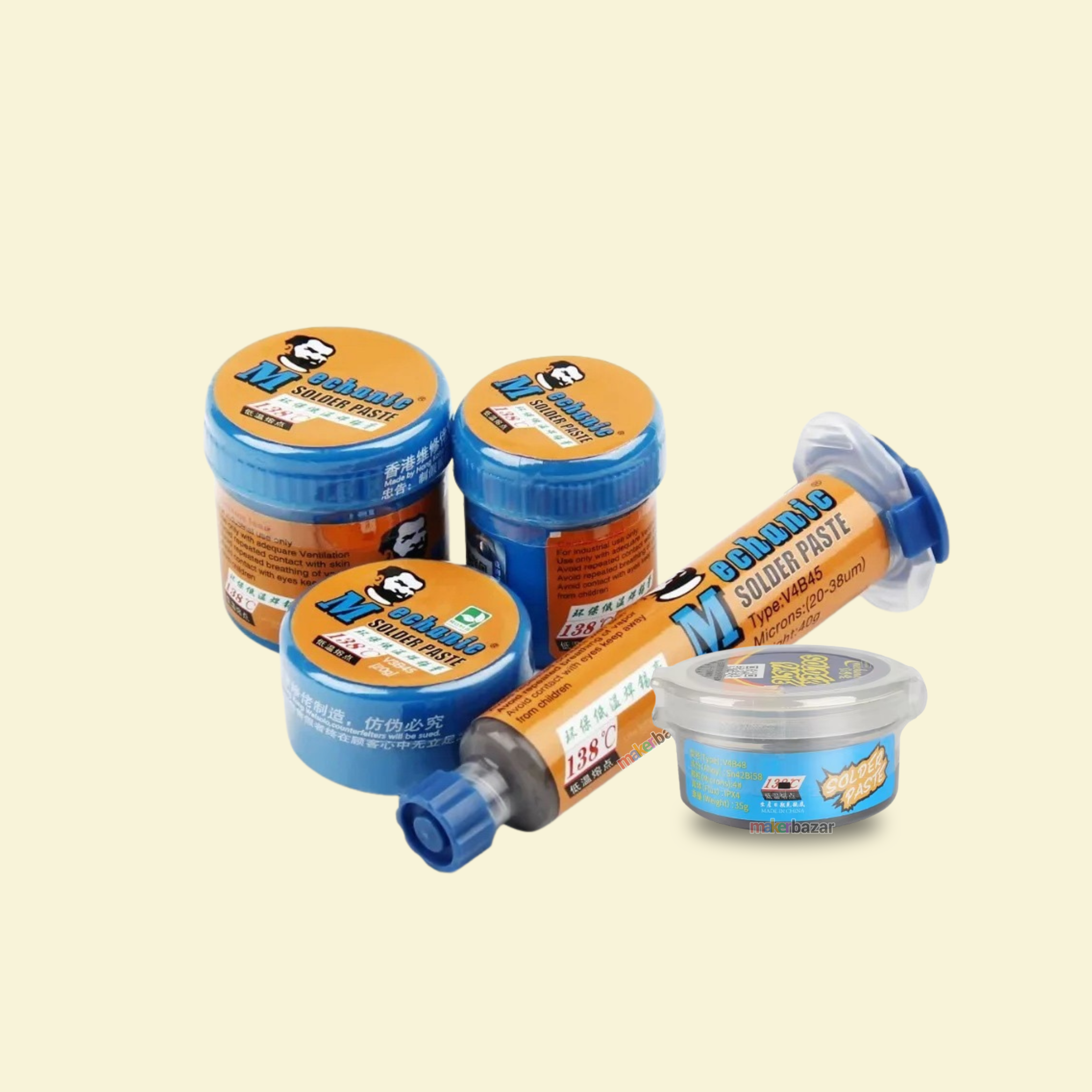 Mechanic: V-Series Solder Paste for SMD BGA SMT Rework 138°C