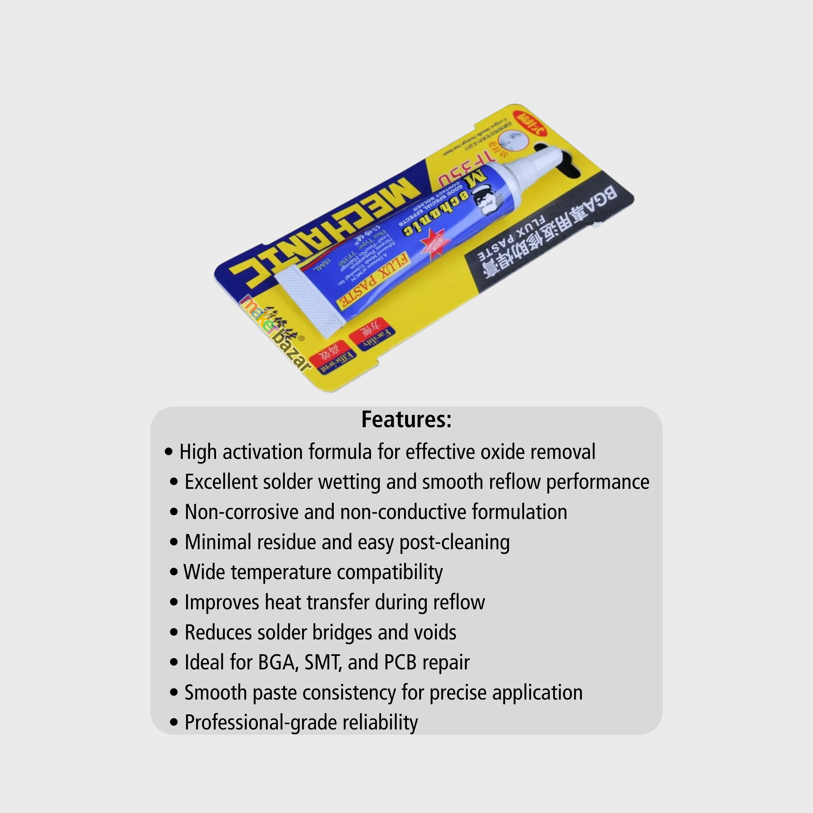 Mechanic: TF350 Special Flux Paste for BGA Soldering and Rework