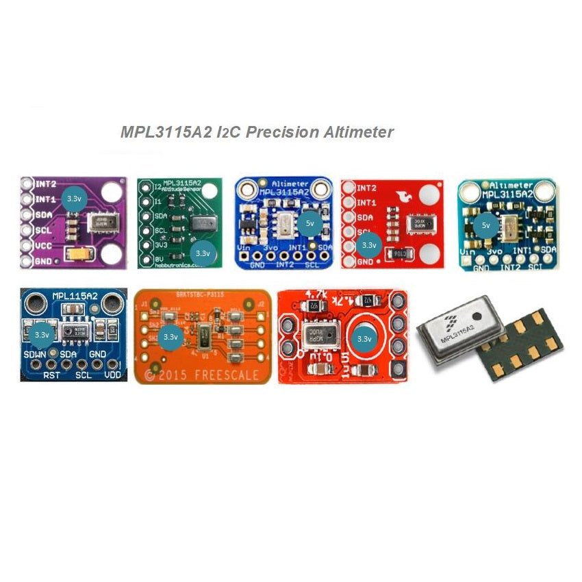 2 Moduli Sensore Di Pressione E Altitudine MPL3115A2 I2C V2.0 Per Arduino - Misura Temperatura, Range 20-110 KPa