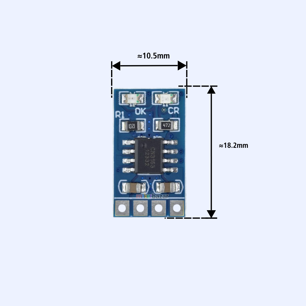 CN3163 MPPT Solar Charge Controller 1A 4.2V Li-ion Battery Charger Module