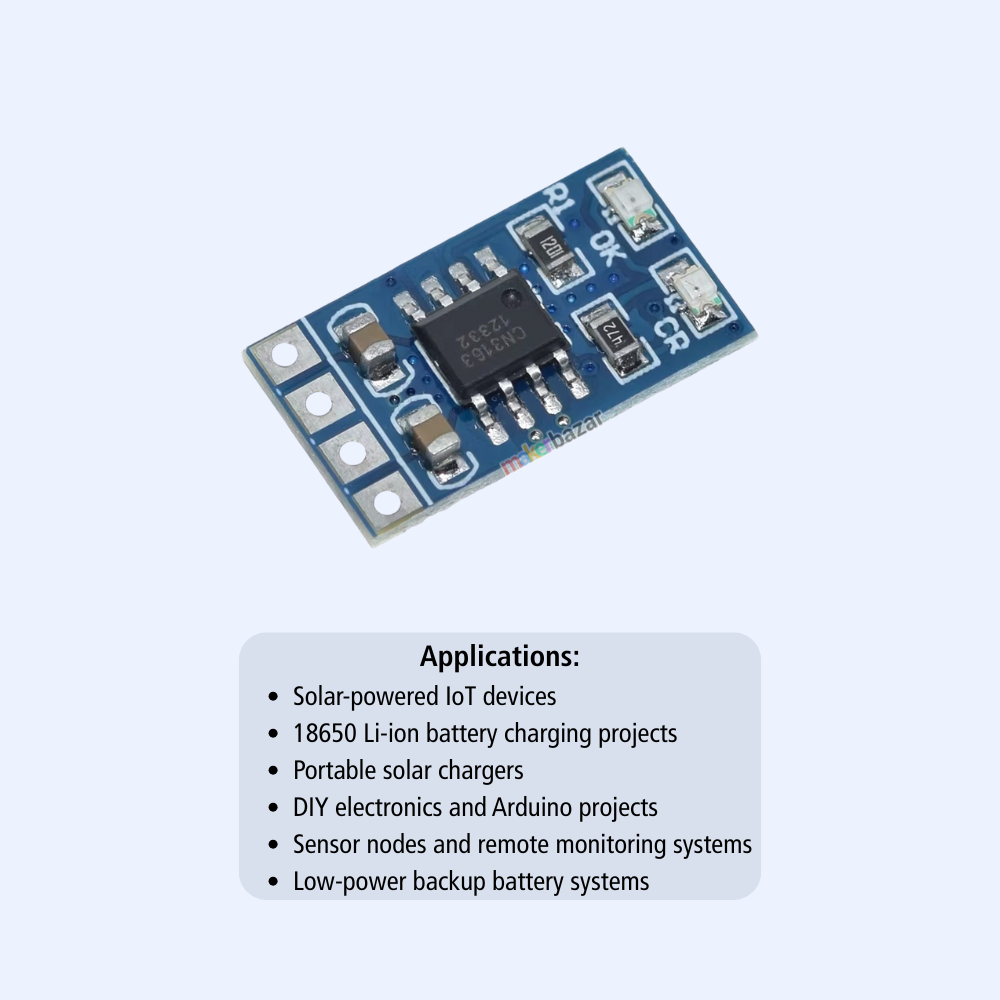 CN3163 MPPT Solar Charge Controller 1A 4.2V Li-ion Battery Charger Module