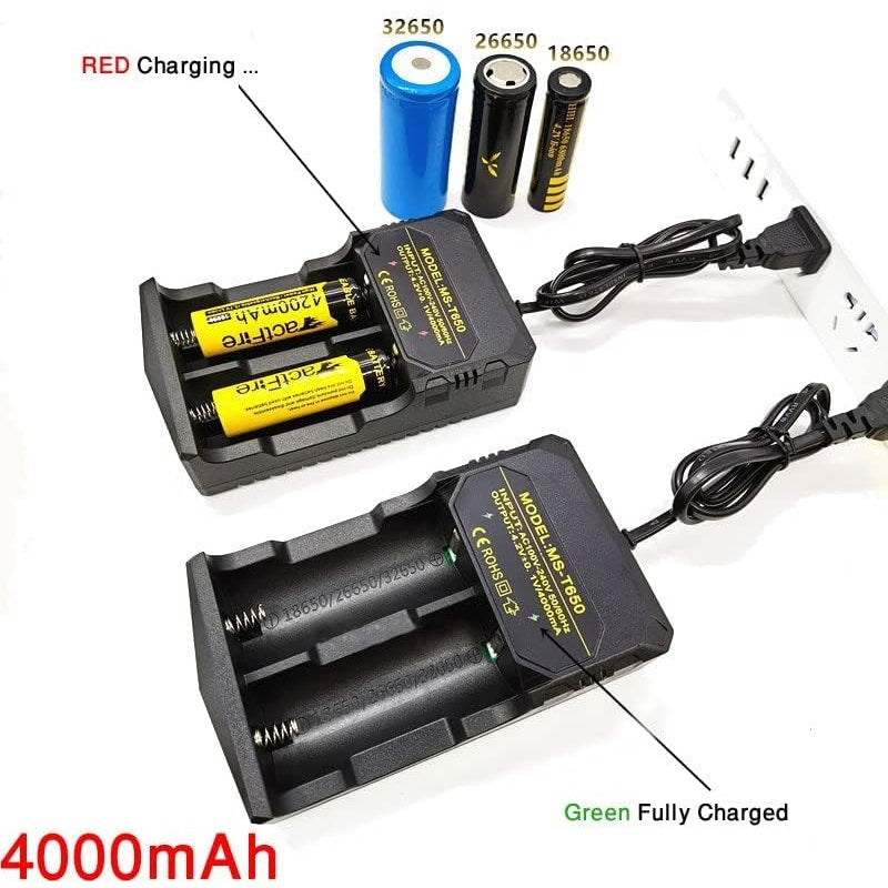 4.2V MS-T650 18650 32700 32650 Dual Li-ion Battery Charger