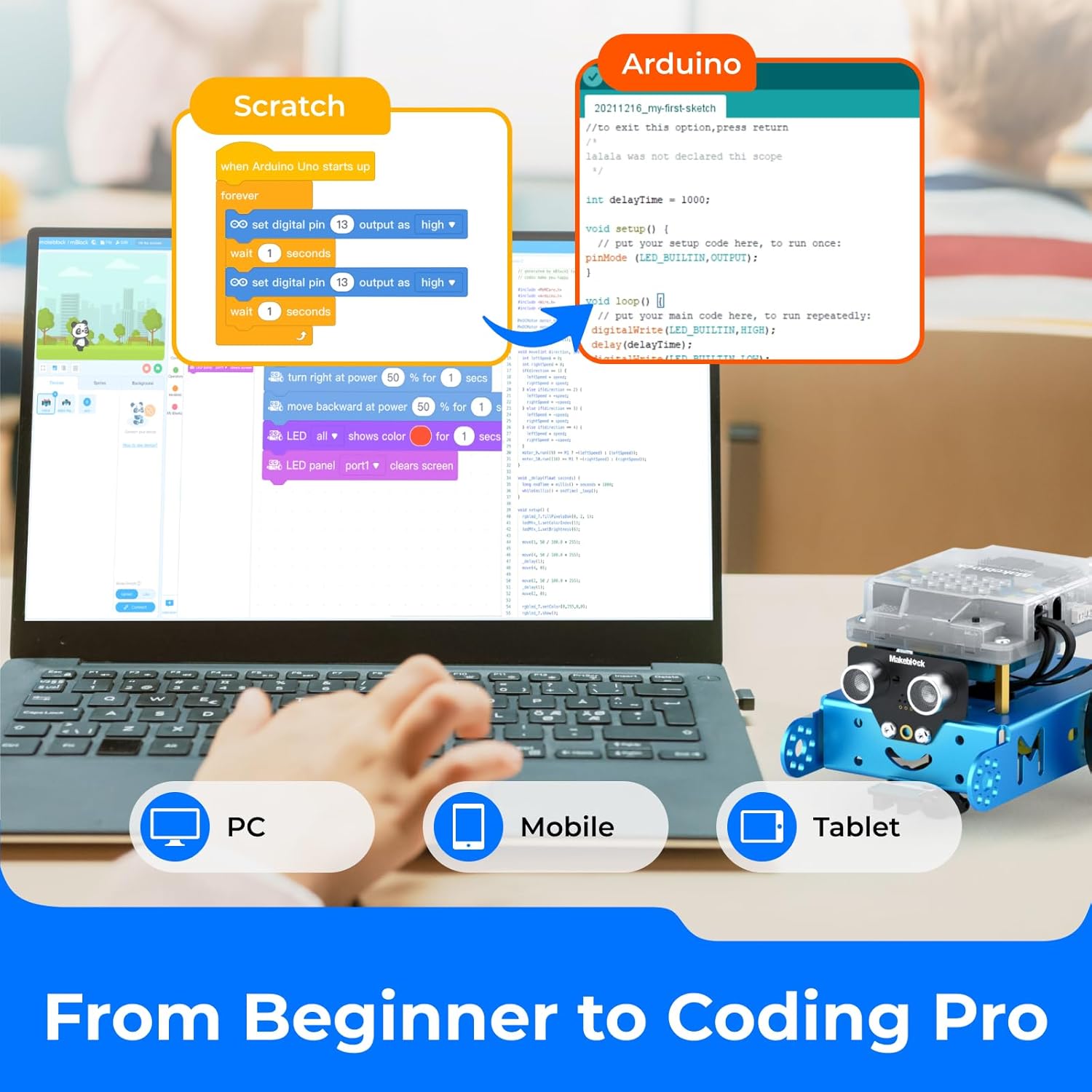 Makeblock Mbot Programming Educational Robot DIY Kit V1.1 Bluetooth Version