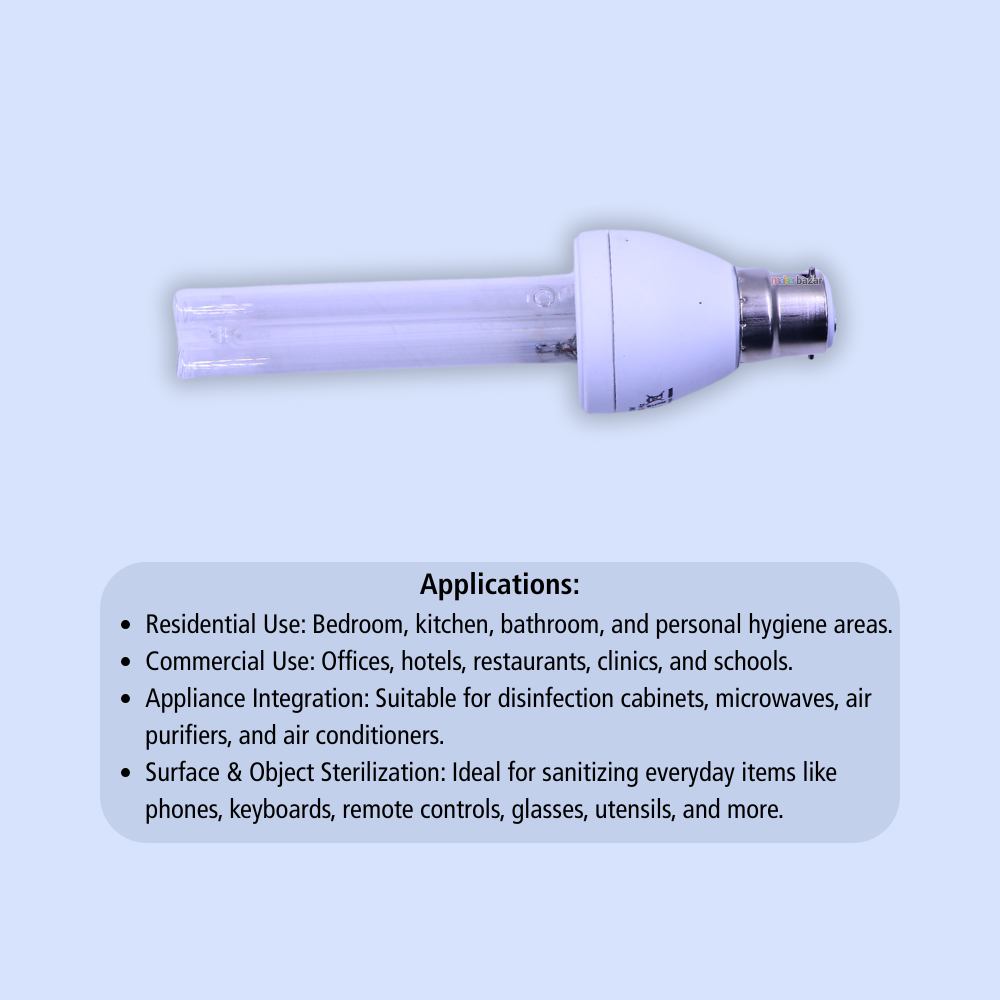 UVC Germicidal Light 220VAC Sterilization UV Lamp Tube