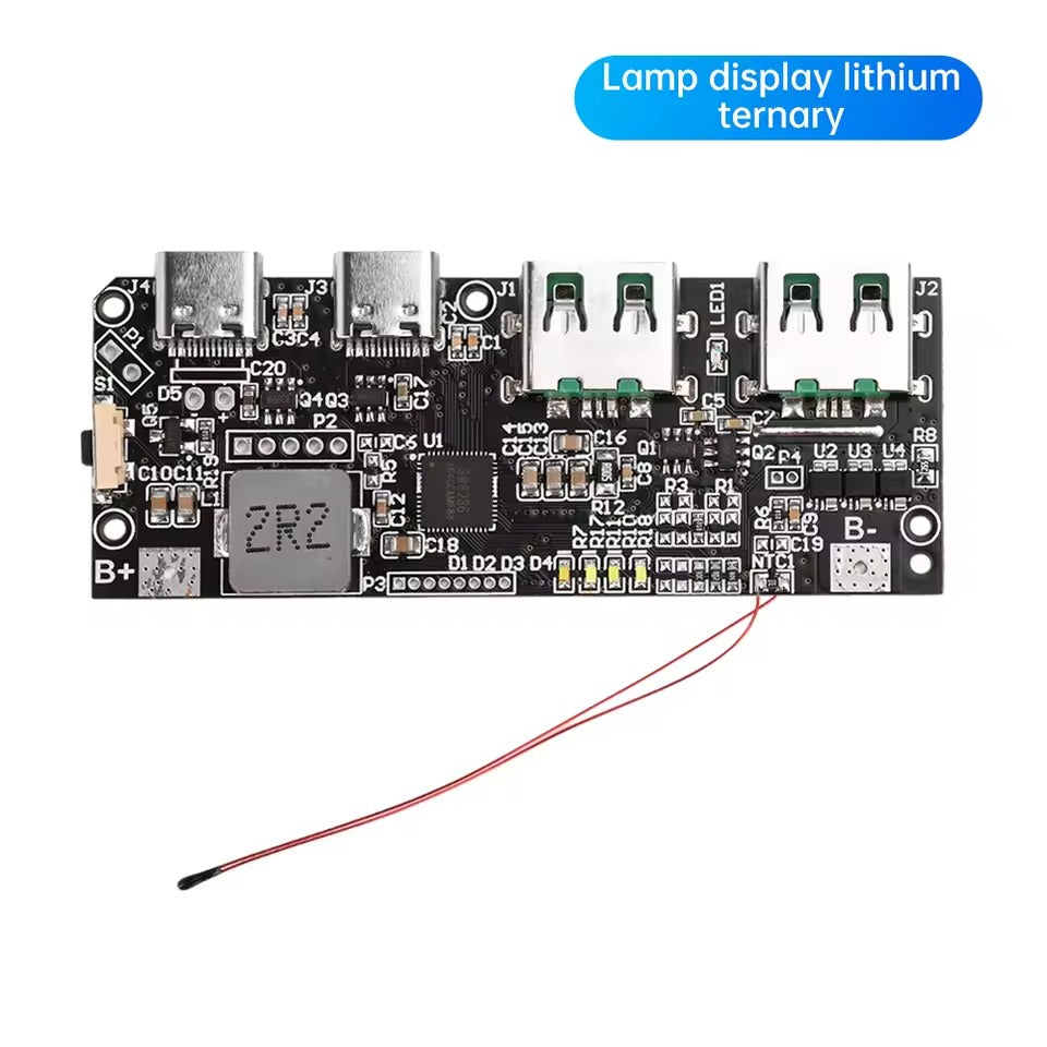 22.5W Multi-Protocol PD Quick Charging Power Bank Module 2xUSBA 2xTYPEC