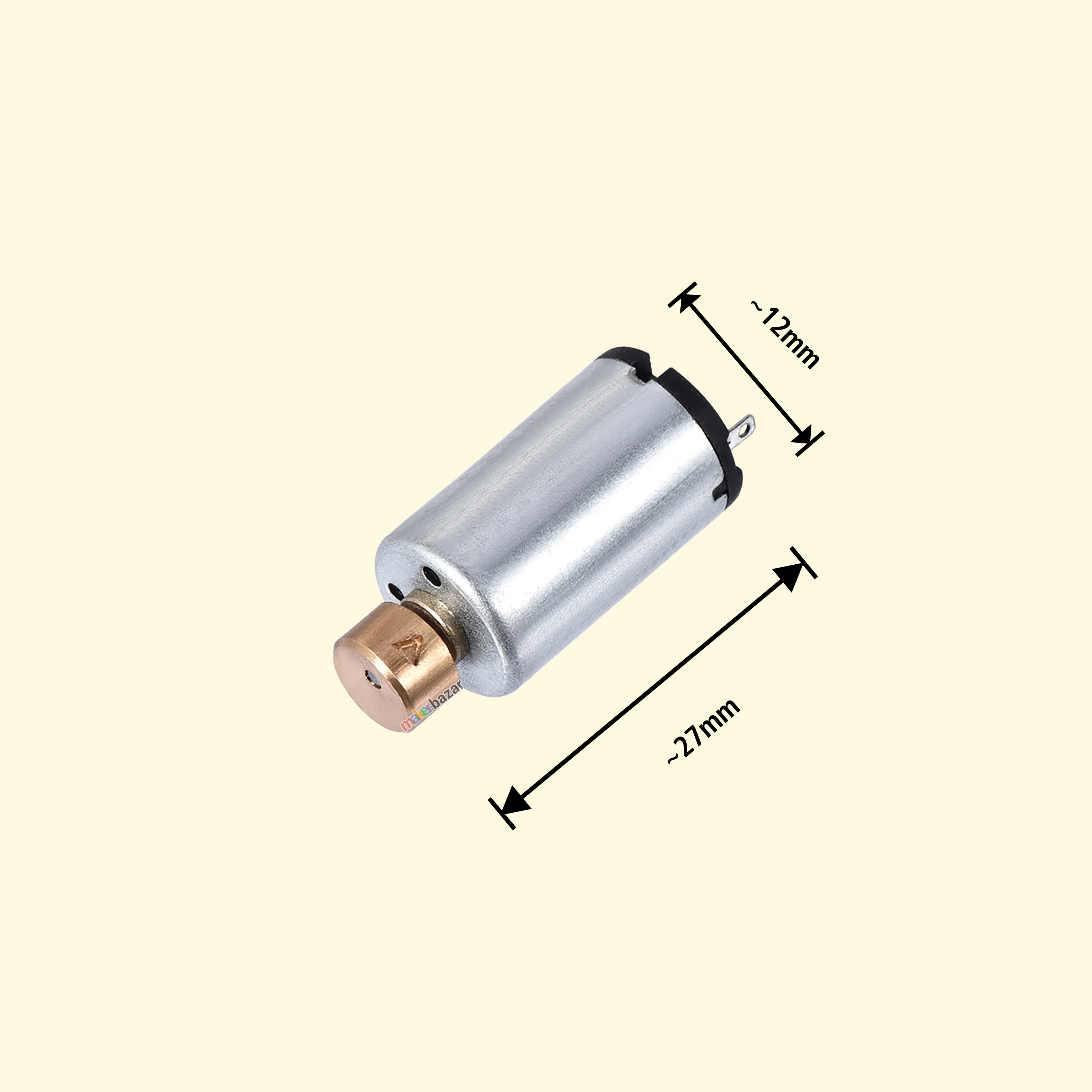 20x12 1.5V–3VDC Mini 12mm Cylindrical Vibration Motor