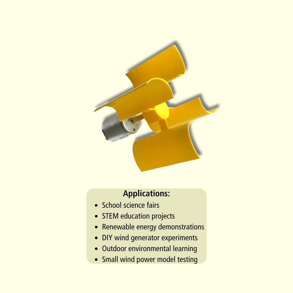 DIY Mini Vertical Axis Wind Turbine Generator Kit with Motor