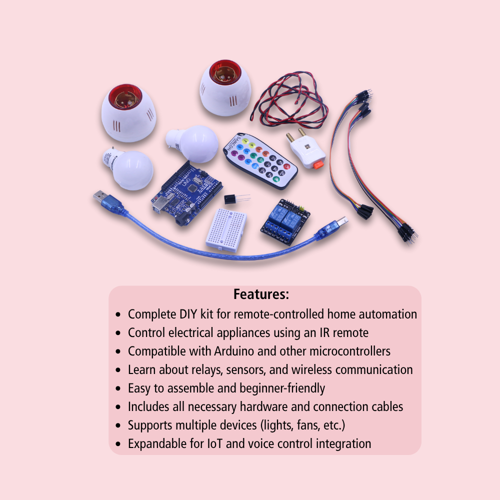 DIY Remote Control Home Automation Kit – Arduino Based Smart Wireless Switching Project Kit
