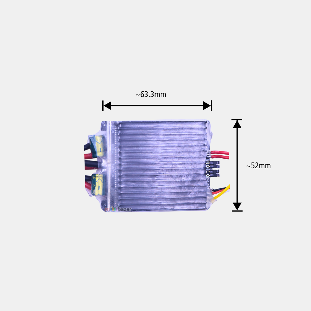 Dual Brushed ESC 80A Waterproof Speed Controller for RC Vehicles