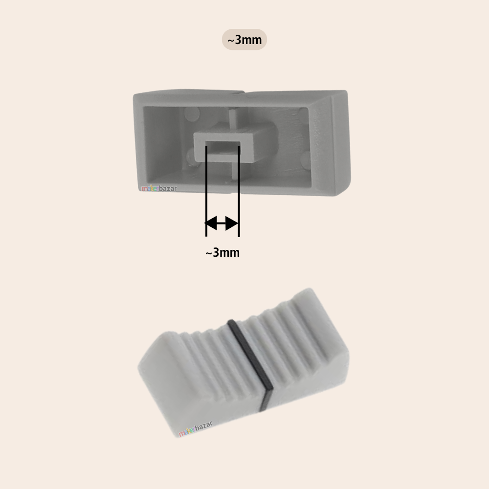Fader Knob Touch Sensitive Slider Ribbed Mixer Potentiometer Cap