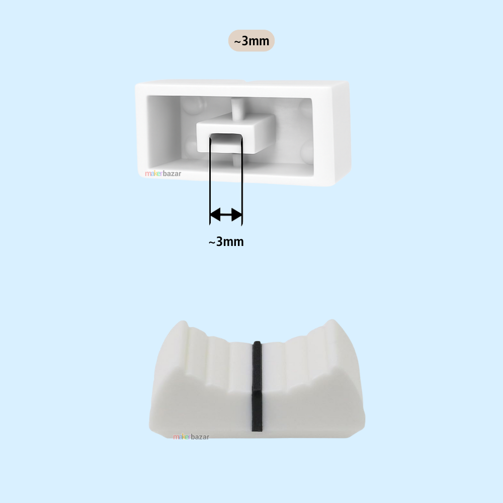 Fader Knob Touch Sensitive Slider Ribbed Mixer Potentiometer Cap