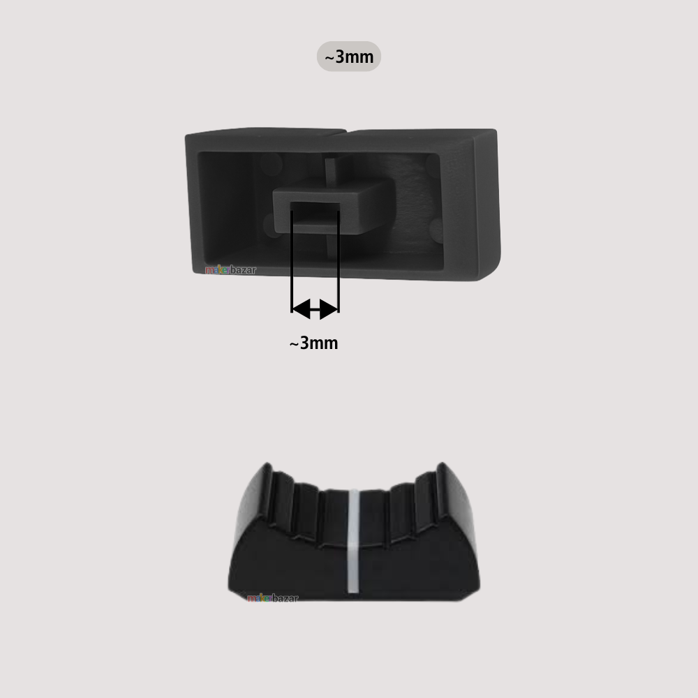 Fader Knob Touch Sensitive Slider Ribbed Mixer Potentiometer Cap