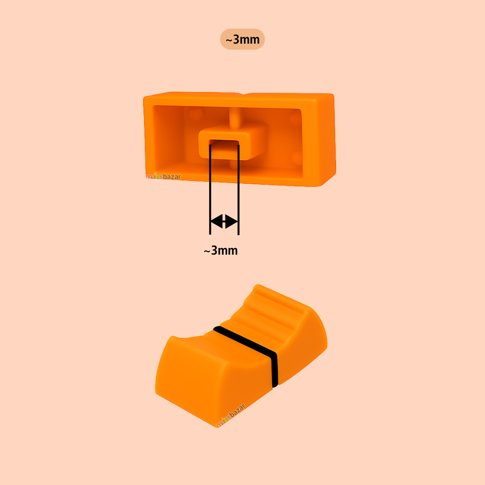 Fader Knob Touch Sensitive Slider Ribbed Mixer Potentiometer Cap