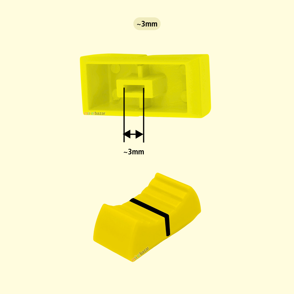 Fader Knob Touch Sensitive Slider Ribbed Mixer Potentiometer Cap