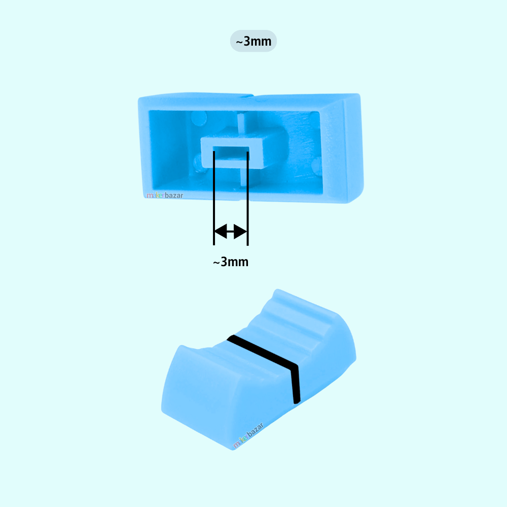 Fader Knob Touch Sensitive Slider Ribbed Mixer Potentiometer Cap