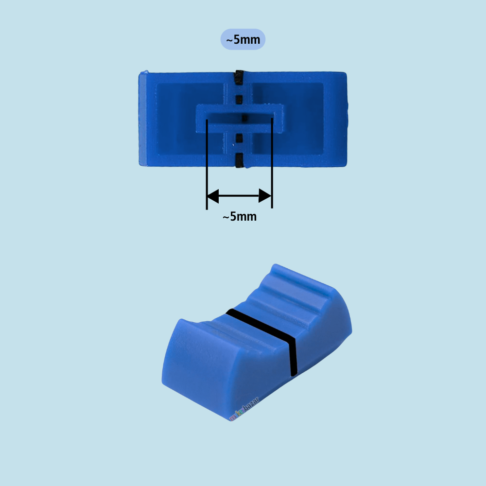 Fader Knob Touch Sensitive Slider Ribbed Mixer Potentiometer Cap