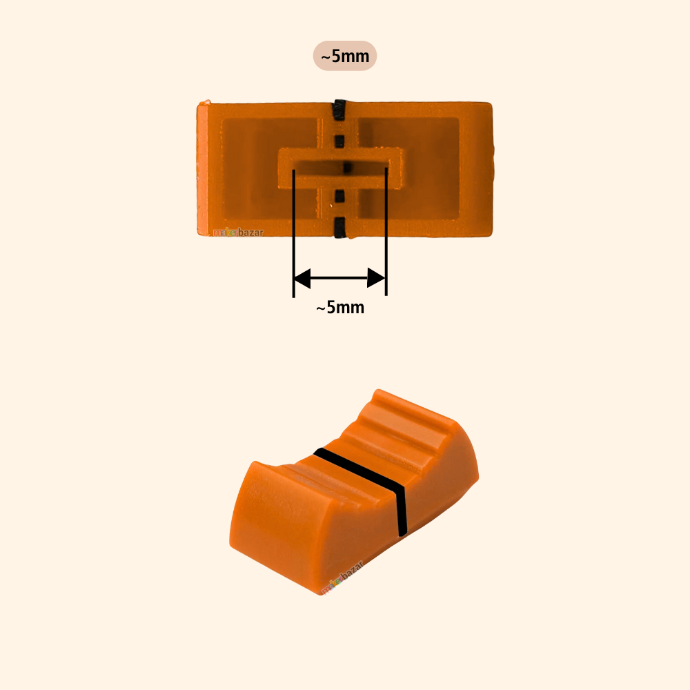 Fader Knob Touch Sensitive Slider Ribbed Mixer Potentiometer Cap