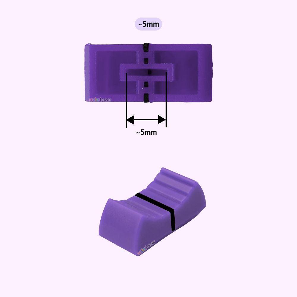 Fader Knob Touch Sensitive Slider Ribbed Mixer Potentiometer Cap