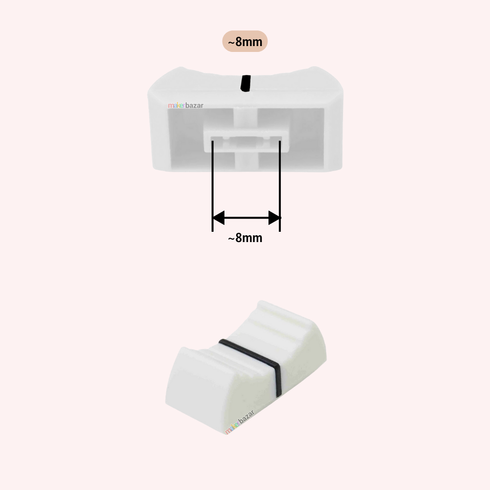 Fader Knob Touch Sensitive Slider Ribbed Mixer Potentiometer Cap