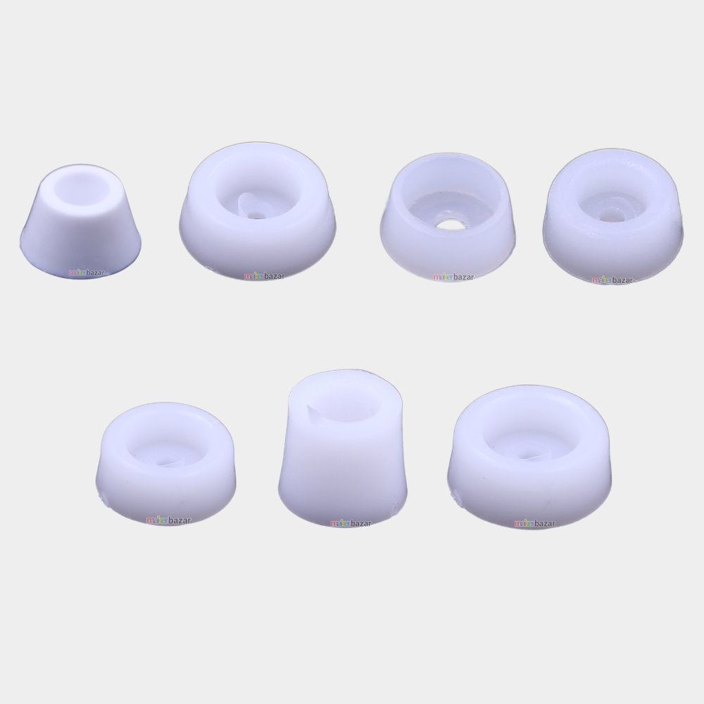 Plastic Furniture Buffer – White Protective Leg Caps (Multiple Sizes)