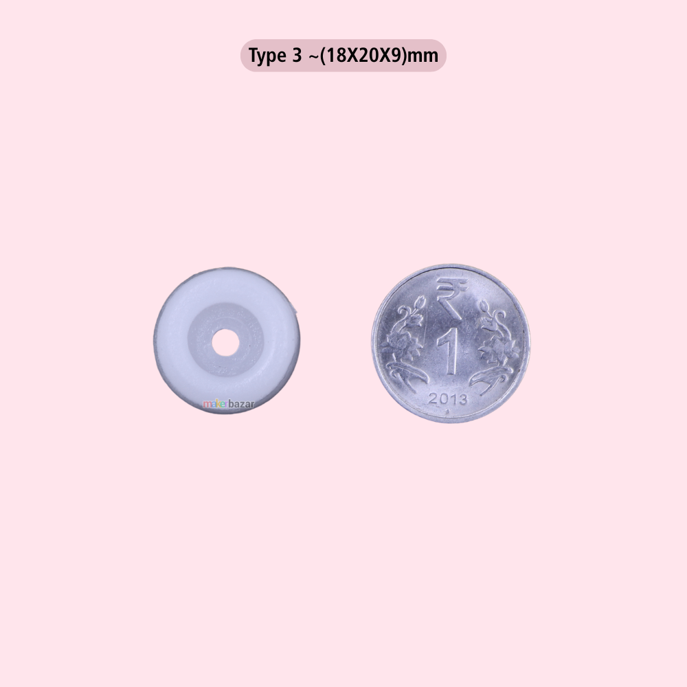 Plastic Furniture Buffer – White Protective Leg Caps (Multiple Sizes)