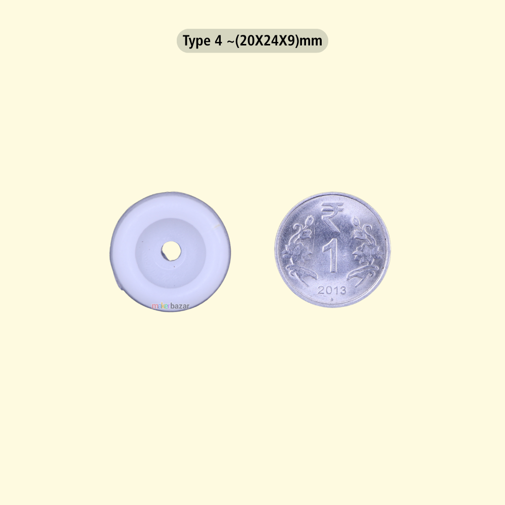 Plastic Furniture Buffer – White Protective Leg Caps (Multiple Sizes)