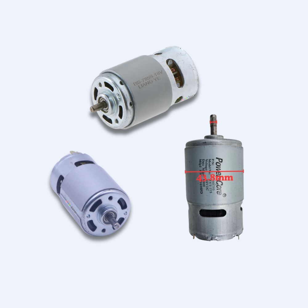High-Torque Dual Ball Bearing Drill Motor | 18–20V DC 775 Series