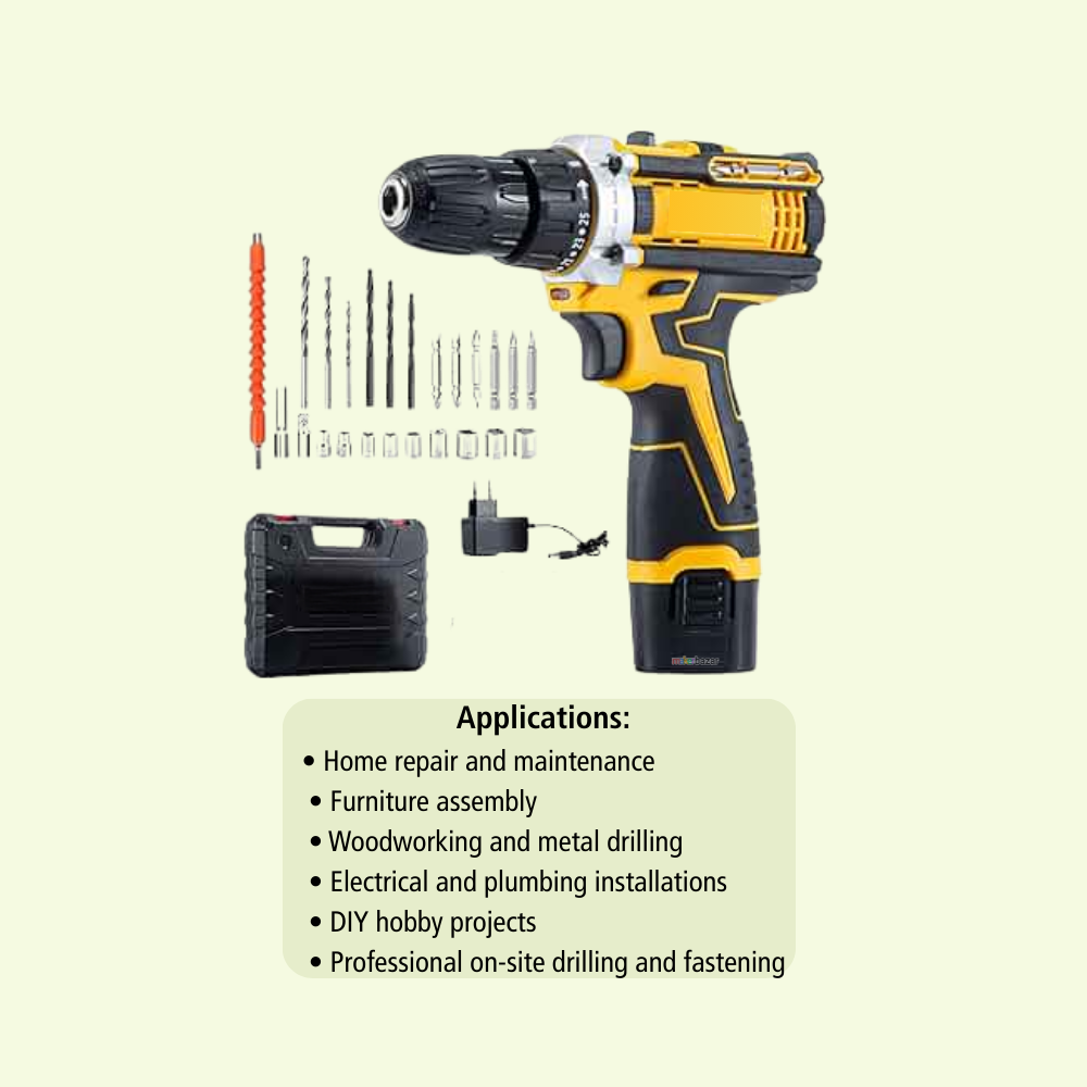 Sairon 12V Professional 26 in 1 Cordless Drill Machine