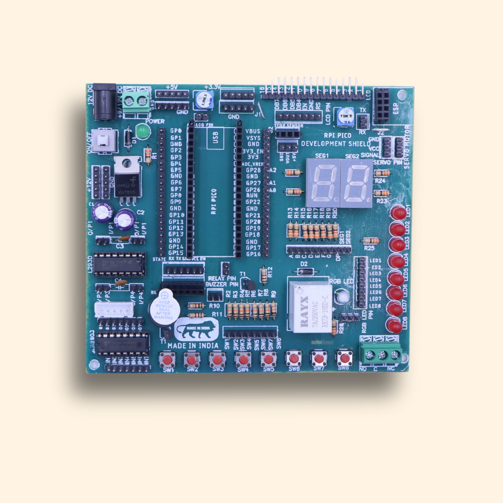 Raspberry Pi Pico Development Shield – Prototyping Expansion Board