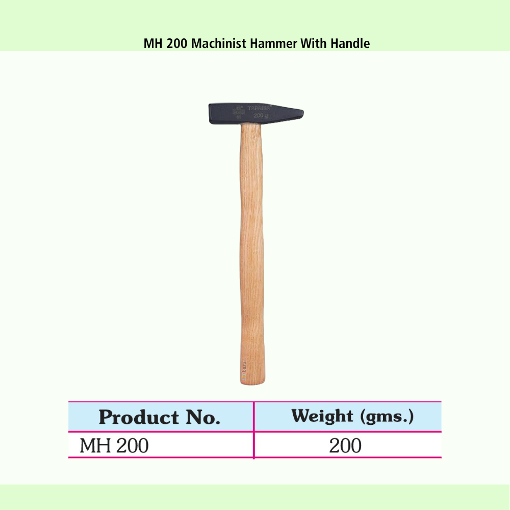 Taparia Machinist Hammer with Wooden Handle