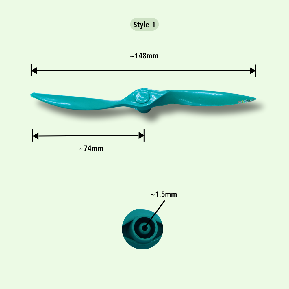 3-Inch Two Blade Plastic Fan Propeller