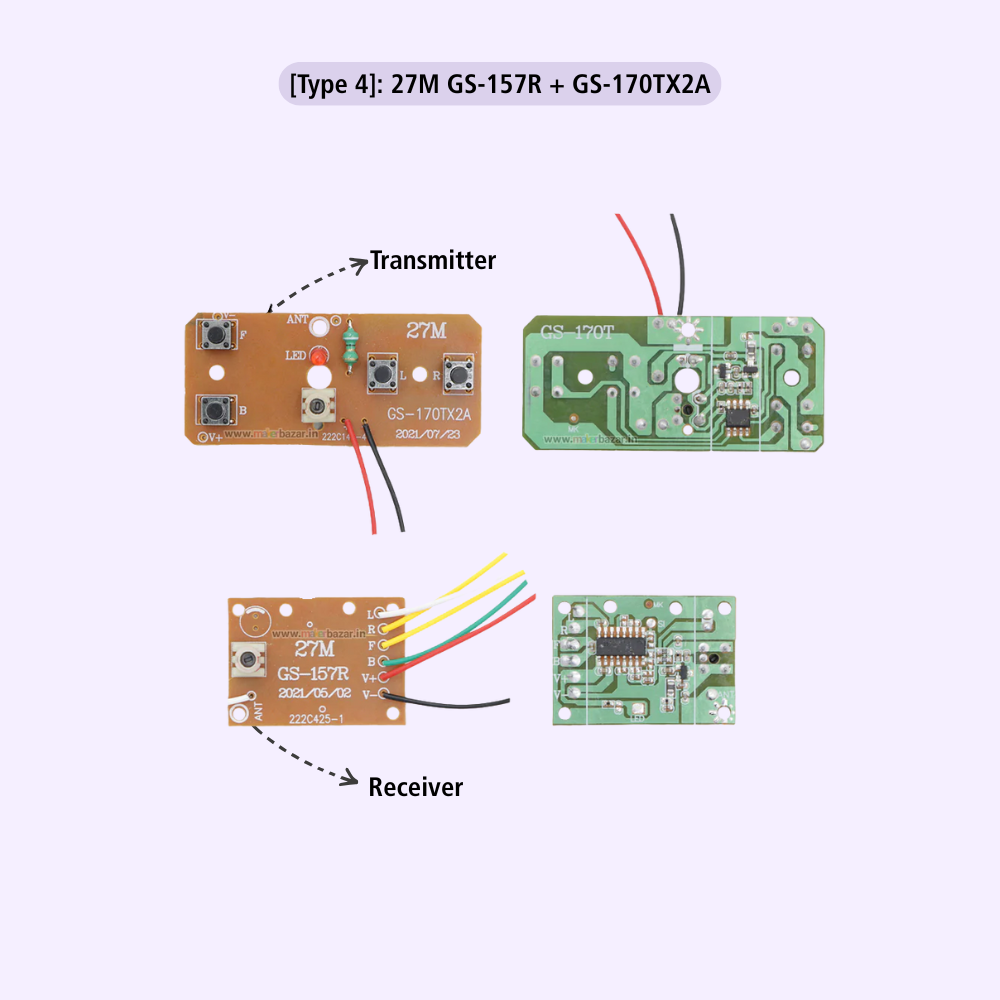 4CH RC Remote Control Wireless Transmitter and Receiver Circuit Board