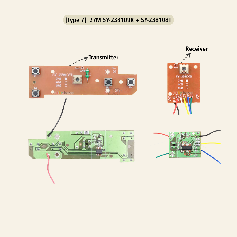 4CH RC Remote Control Wireless Transmitter and Receiver Circuit Board