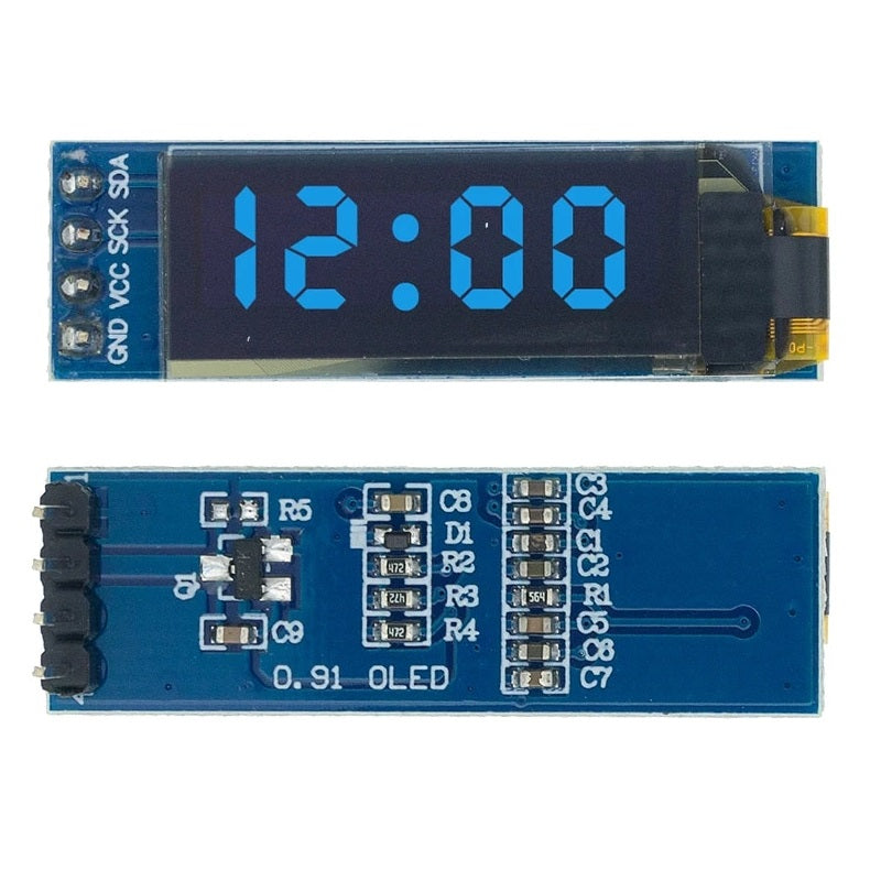 0.91 inch I2C/IIC Serial 4-Pin OLED Display Module