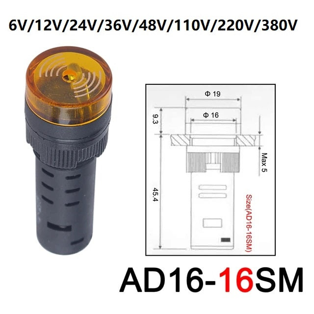 AD16 LED Signal Indicator With Built-in Buzzer