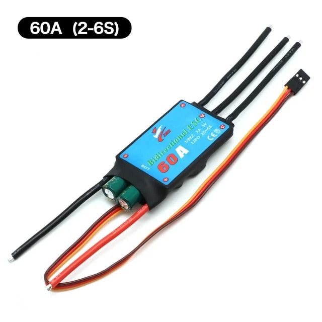 Bidirectional Brushless ESC with UBEC for RC Boat Car Pneumatic Underwater Propeller