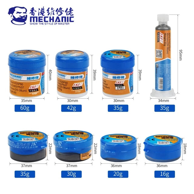 Mechanic: XG Series 183℃ SMD Solder Paste