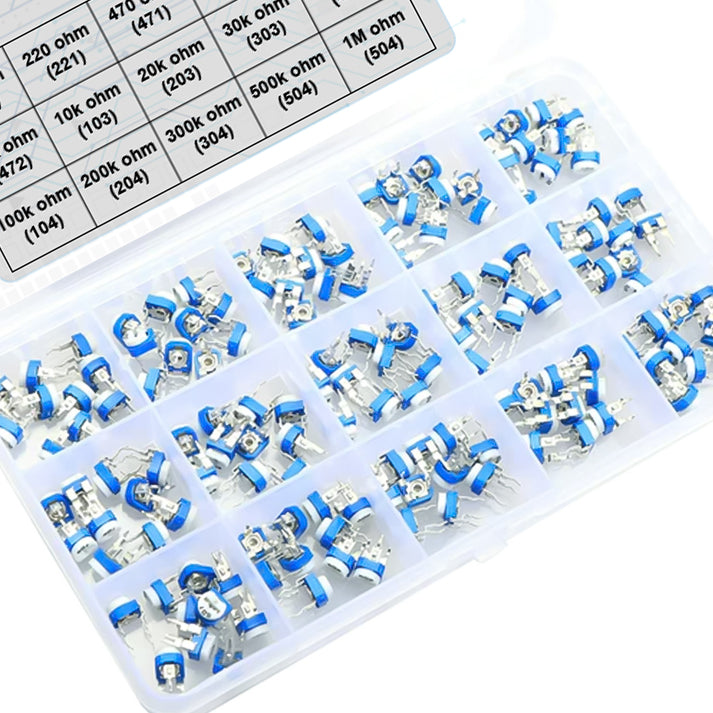 RM065 Horizontal Adjustable Resistor Assorted Kit