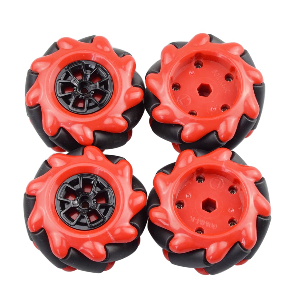 60mm-K 60x30mm Mecanum Omni-Directional Wheel for TT Motors (Set of 4pcs)