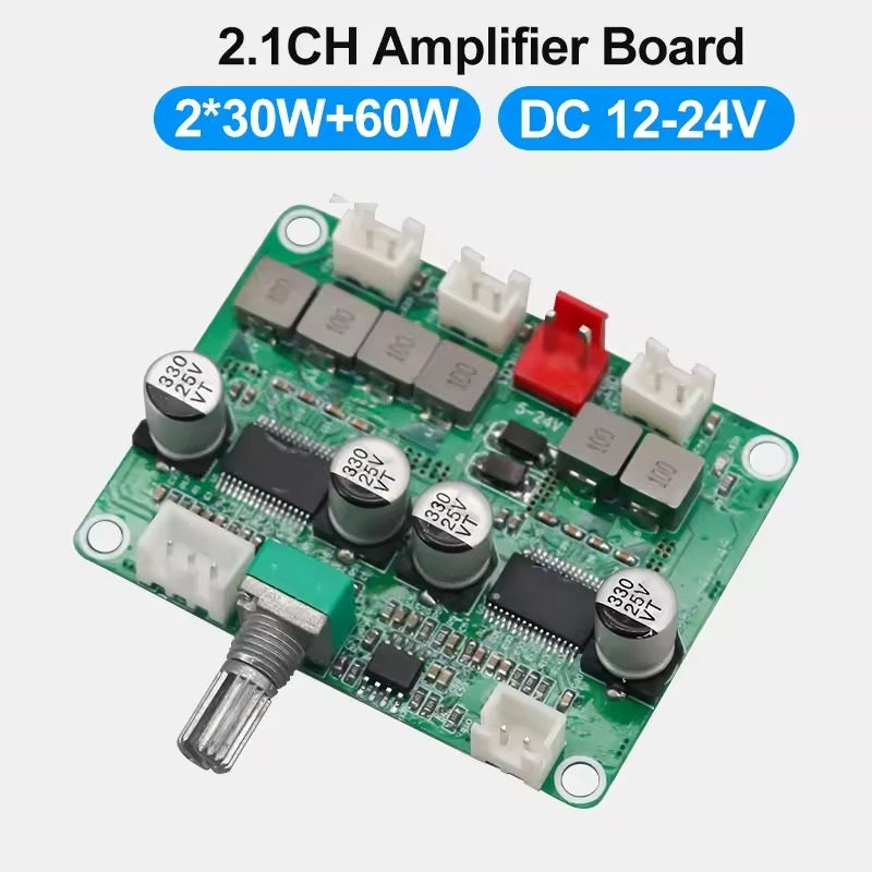2x30W+60W 2xTPA3118D2 12-24VDC 2.1-Channel Audio Power Amplifier Module