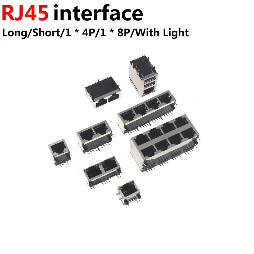 Ethernet Connector PCB Mount Female RJ45 8P8C