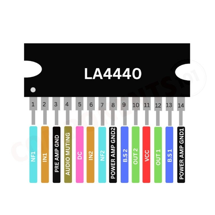 CD4440 / LA4440 6W 2-Channel Audio Power Amplifier IC