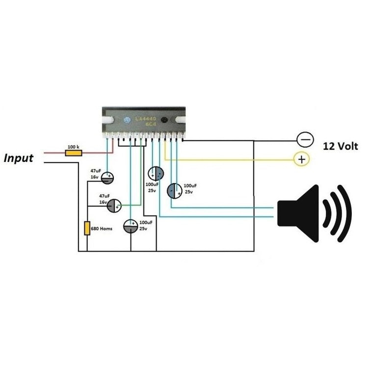 CD4440 / LA4440 6W 2-Channel Audio Power Amplifier IC