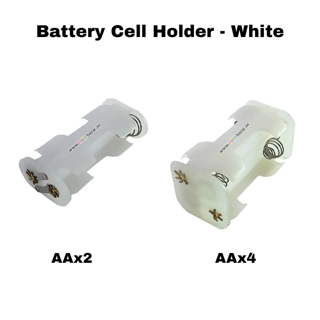 AA Battery Cell Holder - White